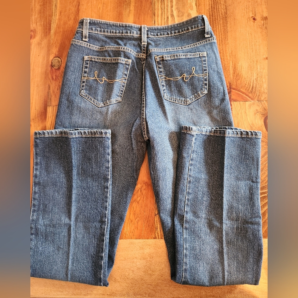 St. John's Bay Women's Straight Leg Jeans - Classic Denim Blue
